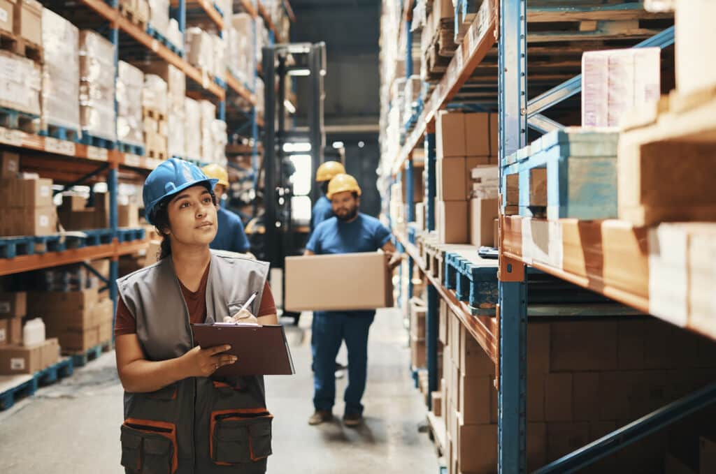 Workers in a factory.